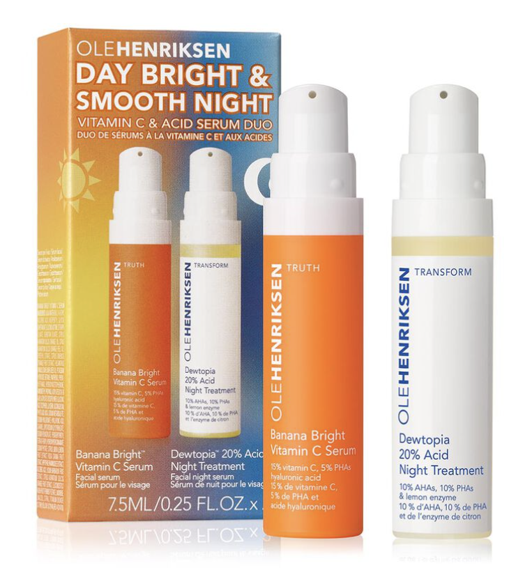 Olehenriksen Day Bright & Smooth Night Vitamin C & Acid Serum Mini Duo