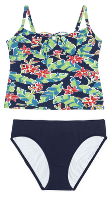 Tropical Tie Top Tankini 