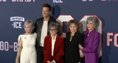 Lily Tomlin, Jane Fonda, Rita Moreno, Sally Field, and Tom Brady at 80 for Brady  LA Premiere