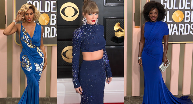 Winter Blues: Celeb Fashion from Peacock to Periwinkle
