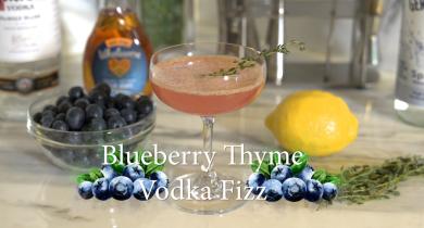 Blueberry Thyme Vodka Fizz