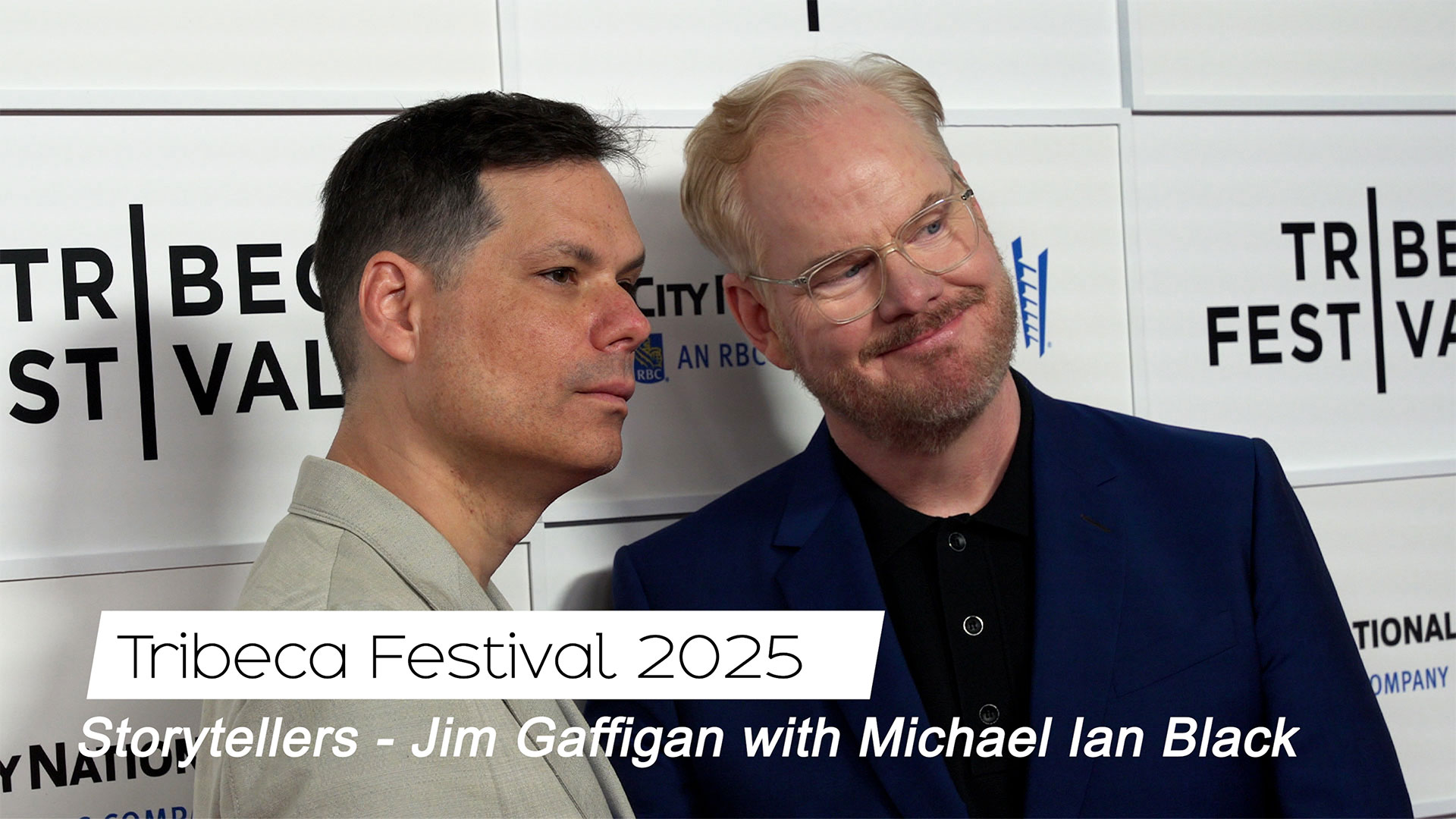 Jim Gaffigan Gets Grilled by Friend Michael Ian Black at the Tribeca Festival Storytellers Series