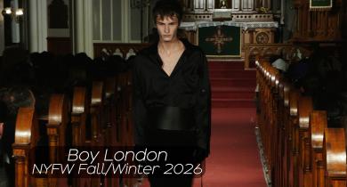 Boy London’s Gothic “Guillotine” Collection Fuses Punk Heritage with Medieval Drama at NYFW Fall/Winter 2026