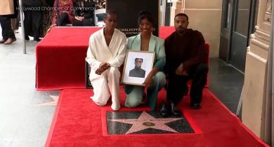 Chadwick Boseman posthumously receives with star on the Hollywood Walk of Fame