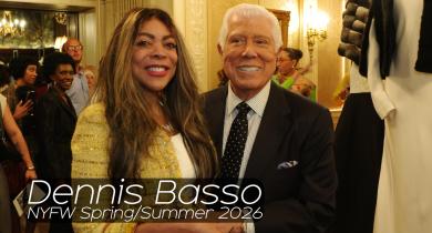 Wendy Williams and designer Dennis Basso at his NYFW Spring 2026 presentationa