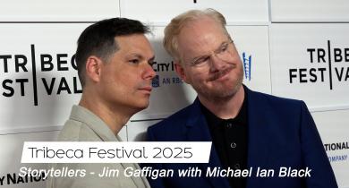 Jim Gaffigan Gets Grilled by Friend Michael Ian Black at the Tribeca Festival Storytellers Series