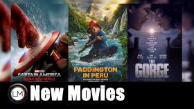 Valentine's Day Movie Releases: Captain America: Brave New World, Paddington in Peru, and The Gorge